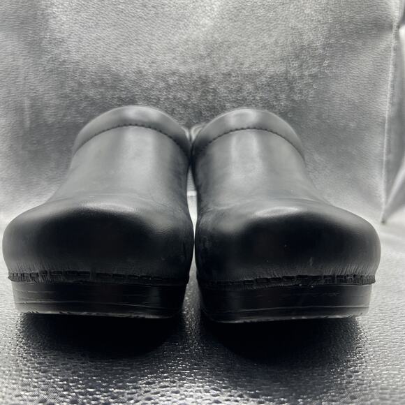 Dansko 38 Clogs Black Smooth Leather 7.5-8 Professional Nursing Comfort size 40 - Picture 12 of 13
